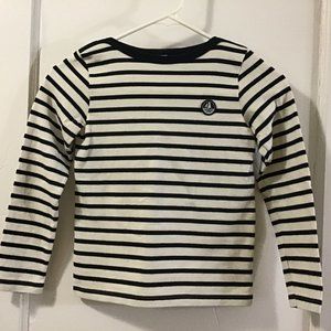 PETIT BATEAU COTTON BOAT NECK TOP. 128 CM 8YR